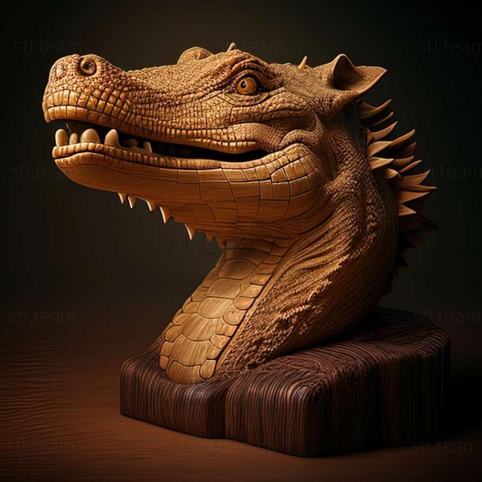 3D model Gustav crocodile famous animal (STL)